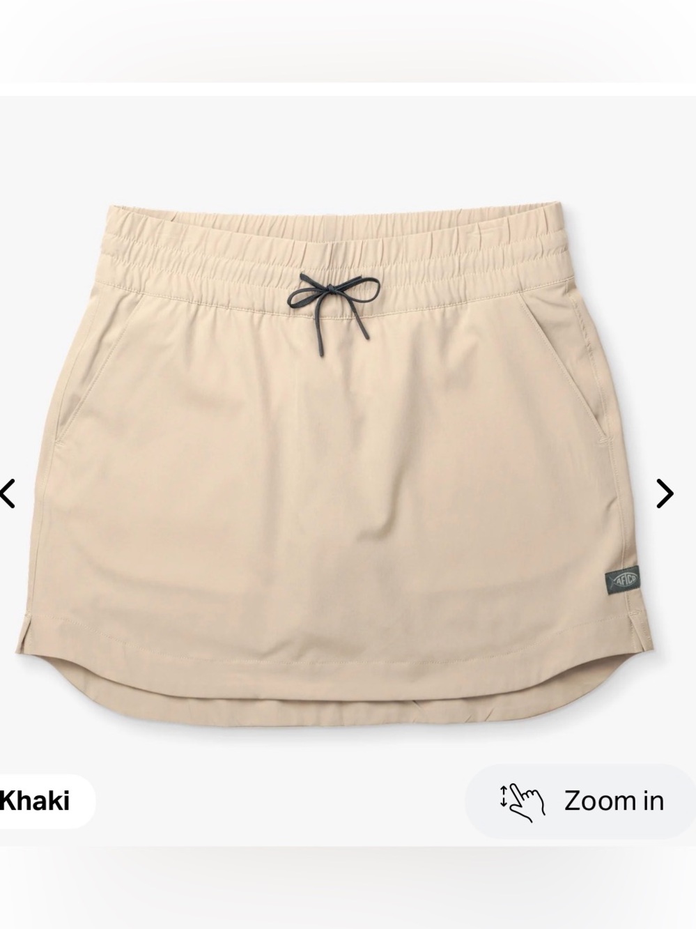 AFTCO Women's Beige Strike Skort with Drawstring